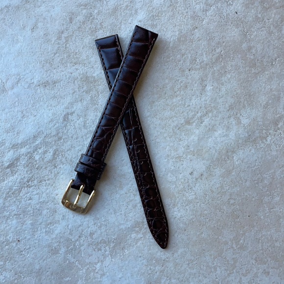 Watch Band Spidel 12mm brown aligator grain band - Picture 1 of 5
